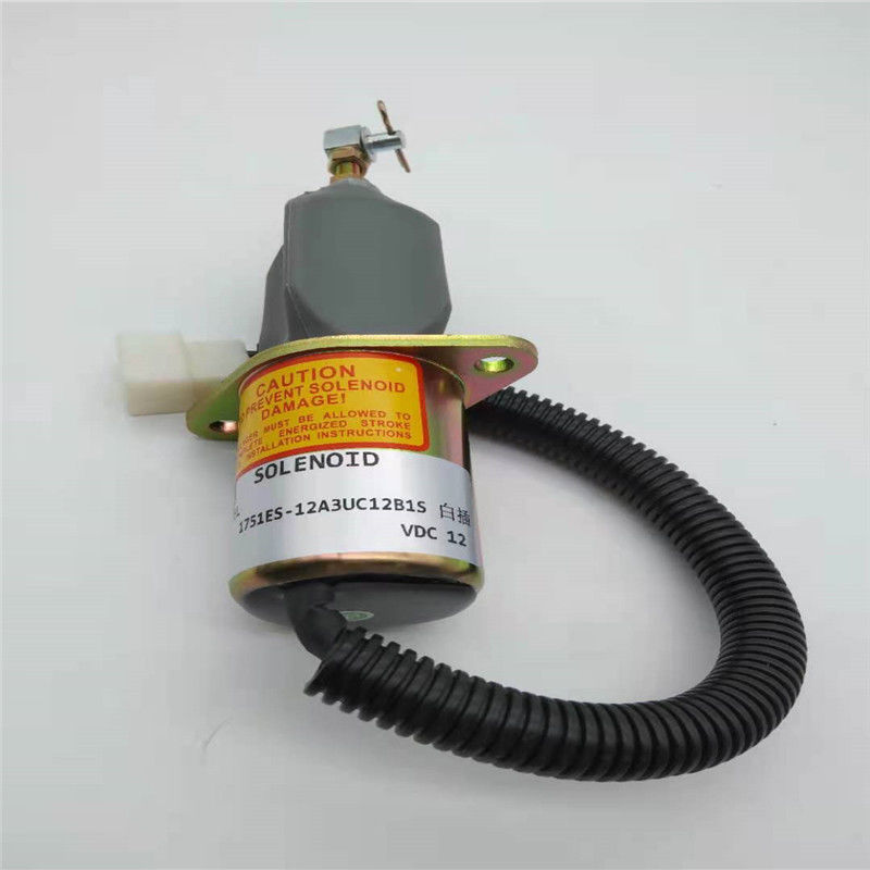 إيقاف صمام الملف اللولبي 1751ES-12A3UC12B1S مناسب لـ YANMAR SA-4673-S 60-5 12V أبيض التوصيل